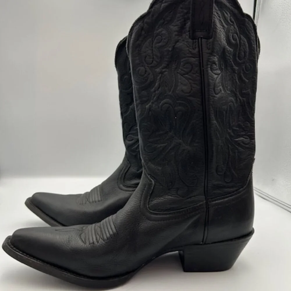 Ariat Women's J Toe Western Boot Black Leather Size 9 Style 10001038 (15771) - Picture 6 of 14